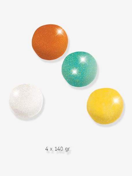 4 Pots De Pâte à Modeler Pailletée DJECO Mutlicolore - Djeco 4 4 Pots De Pâte à Modeler Pailletée DJECO Mutlicolore - Djeco – Image 2