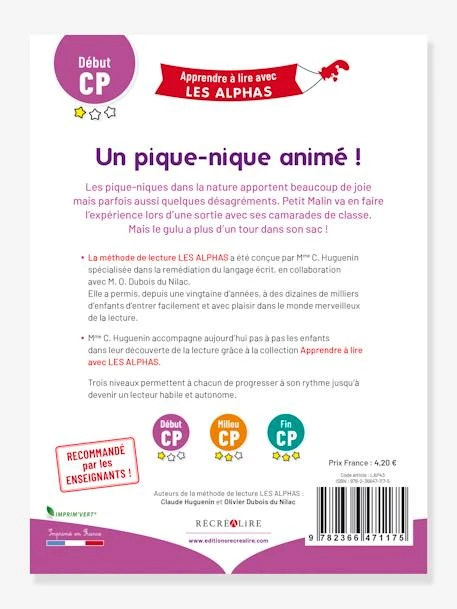 Apprendre à Lire Avec Les Alphas - Un Pique-nique Animé ! RÉCRÉALIRE Violet - Recrealire 6 Apprendre à Lire Avec Les Alphas - Un Pique-nique Animé ! RÉCRÉALIRE Violet - Recrealire – Image 4