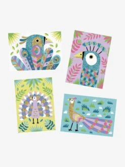 Atelier Sables Colorés Eblouissants Oiseaux Multicolore - Djeco -Magasin De Périphériques Pour Enfants atelier sables colores eblouissants oiseaux 2