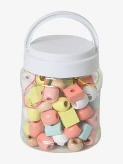 Baril De Grosses Perles En Bois FSC® Rose - Vertbaudet -Magasin De Périphériques Pour Enfants baril de grosses perles en bois fsc 2