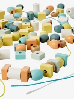 Baril De Grosses Perles En Bois FSC® Rose - Vertbaudet -Magasin De Périphériques Pour Enfants baril de grosses perles en bois fsc 5