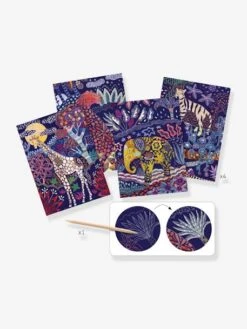 Cartes à Gratter Nature Luxuriante DJECO Violet - Djeco -Magasin De Périphériques Pour Enfants cartes a gratter nature luxuriante djeco 2