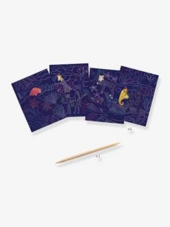 Cartes à Gratter Nature Luxuriante DJECO Violet - Djeco -Magasin De Périphériques Pour Enfants cartes a gratter nature luxuriante djeco 3