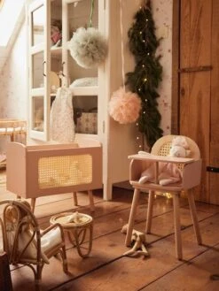 Chaise + Table Poupon En Rotin Beige - Vertbaudet -Magasin De Périphériques Pour Enfants chaise table poupon en rotin 4