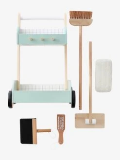 Chariot De Ménage En Bois FSC® Vert - Vertbaudet -Magasin De Périphériques Pour Enfants chariot de menage en bois fsc 4