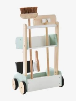 Chariot De Ménage En Bois FSC® Vert - Vertbaudet -Magasin De Périphériques Pour Enfants chariot de menage en bois fsc 5