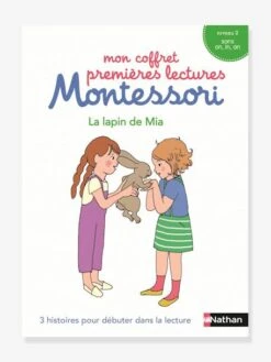 Coffret éducatif Premières Lectures Montessori NATHAN - Le Lapin De Mia, Niveau 2 Blanc - Nathan