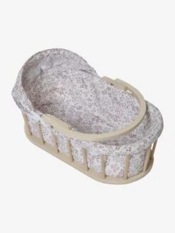 Couffin Pour Poupon En Bois FSC® Et Tissu Beige - Vertbaudet -Magasin De Périphériques Pour Enfants couffin pour poupon en bois fsc et tissu 2