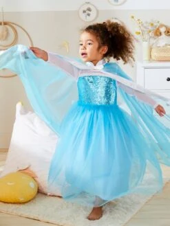 Déguisement De Princesse Avec Cape, Baguette Et Couronne Bleu - Vertbaudet -Magasin De Périphériques Pour Enfants deguisement de princesse avec cape baguette et couronne 2