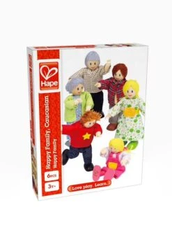 Famille De 6 Poupées En Bois HAPE Multicolore - Hape 7 Famille De 6 Poupées En Bois HAPE Multicolore - Hape -Magasin De Périphériques Pour Enfants famille de 6 poupees en bois hape 2