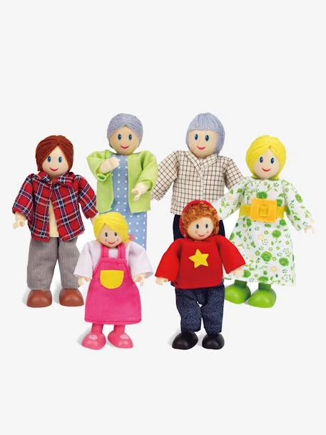Famille De 6 Poupées En Bois HAPE Multicolore - Hape 3 Famille De 6 Poupées En Bois HAPE Multicolore - Hape