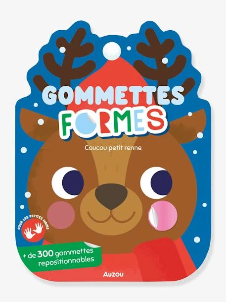 Gommettes Formes - Coucou Petit Renne - AUZOU Bleu - Auzou 3 Gommettes Formes - Coucou Petit Renne - AUZOU Bleu - Auzou
