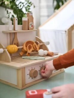 Grill Barbecue à Poser En Bois FSC® Beige - Vertbaudet -Magasin De Périphériques Pour Enfants grill barbecue a poser en bois fsc 2