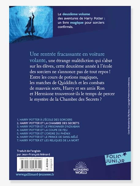 Harry Potter Et La Chambre Des Secrets T2 - GALLIMARD JEUNESSE Bleu - Gallimard 4 Harry Potter Et La Chambre Des Secrets T2 - GALLIMARD JEUNESSE Bleu - Gallimard – Image 2