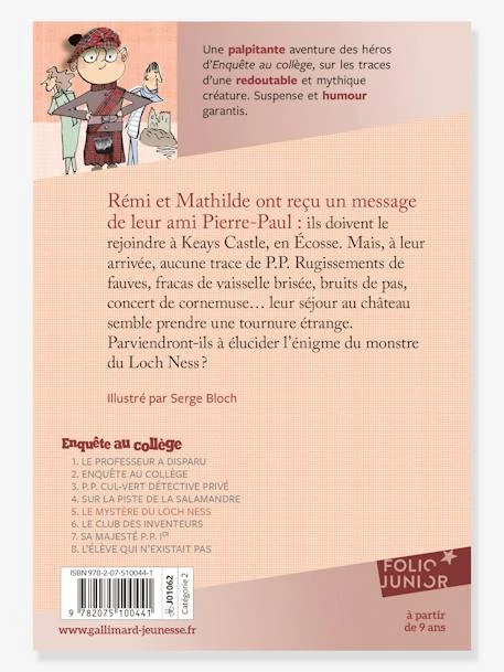 Le Mystère Du Loch Ness - T5 - Enquête Au Collège - GALLIMARD JEUNESSE Orange - Gallimard 4 Le Mystère Du Loch Ness - T5 - Enquête Au Collège - GALLIMARD JEUNESSE Orange - Gallimard – Image 2