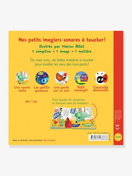 Livre Sonore - Mes Comptines à Toucher - GALLIMARD JEUNESSE Bleu - Gallimard 4 Livre Sonore - Mes Comptines à Toucher - GALLIMARD JEUNESSE Bleu - Gallimard – Image 2