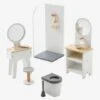 Mobilier De Salle De Bain Pour Poupée Mannequin En Bois FSC® Blanc - Vertbaudet -Magasin De Périphériques Pour Enfants mobilier de salle de bain pour poupee mannequin en bois fsc