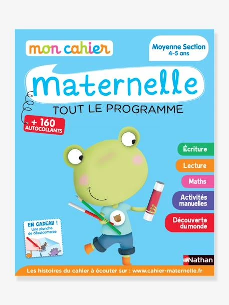 Mon Cahier Maternelle - Moyenne Section - 4/5 Ans - NATHAN Bleu - Nathan 3 Mon Cahier Maternelle - Moyenne Section - 4/5 Ans - NATHAN Bleu - Nathan