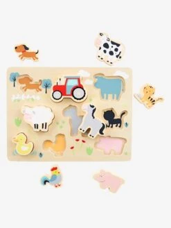 Puzzle à Encastrer Ferme En Bois FSC® Multicolore - Vertbaudet -Magasin De Périphériques Pour Enfants puzzle a encastrer ferme en bois fsc 3