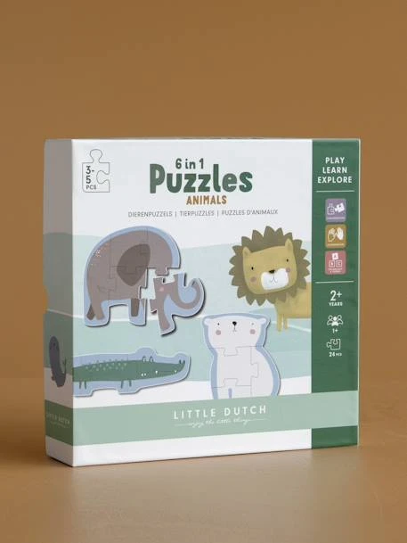 Puzzle Bébé Animaux Du Zoo - LITTLE DUTCH Multicolore - Little Dutch 4 Puzzle Bébé Animaux Du Zoo - LITTLE DUTCH Multicolore - Little Dutch – Image 2