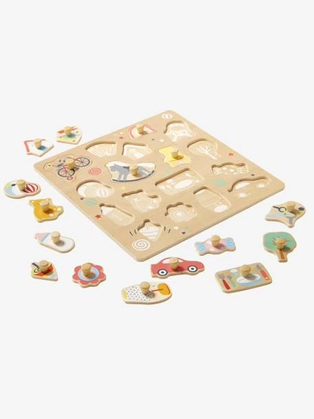 Puzzle Bouton Happy En Bois FSC® Multicolore - Vertbaudet 4 Puzzle Bouton Happy En Bois FSC® Multicolore - Vertbaudet – Image 2