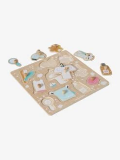 Puzzle Bouton Salle De Bain En Bois FSC® Multicolore - Vertbaudet -Magasin De Périphériques Pour Enfants puzzle bouton salle de bain en bois fsc 2