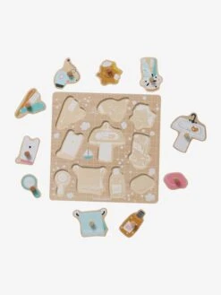 Puzzle Bouton Salle De Bain En Bois FSC® Multicolore - Vertbaudet -Magasin De Périphériques Pour Enfants puzzle bouton salle de bain en bois fsc 3