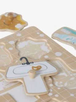 Puzzle Bouton Salle De Bain En Bois FSC® Multicolore - Vertbaudet -Magasin De Périphériques Pour Enfants puzzle bouton salle de bain en bois fsc 4