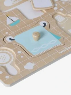 Puzzle Bouton Salle De Bain En Bois FSC® Multicolore - Vertbaudet -Magasin De Périphériques Pour Enfants puzzle bouton salle de bain en bois fsc 5