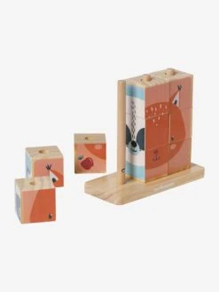 Puzzle De Cubes à Empiler En Bois FSC® Bois - Vertbaudet -Magasin De Périphériques Pour Enfants puzzle de cubes a empiler en bois fsc 2