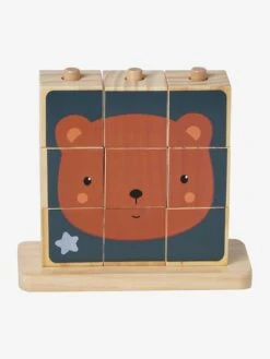 Puzzle De Cubes à Empiler En Bois FSC® Bois - Vertbaudet -Magasin De Périphériques Pour Enfants puzzle de cubes a empiler en bois fsc 3