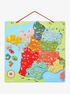 Puzzle De La France Magnétique En Bois FSC® Multicolore - Vertbaudet -Magasin De Périphériques Pour Enfants puzzle de la france magnetique en bois fsc 1