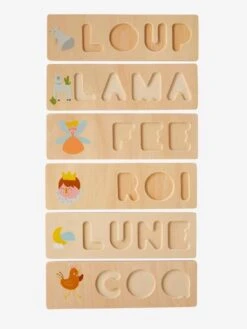 Puzzle Des Mots à Encastrer En Bois FSC® Multicolore - Vertbaudet -Magasin De Périphériques Pour Enfants puzzle des mots a encastrer en bois fsc 2
