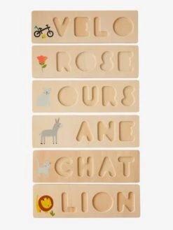 Puzzle Des Mots à Encastrer En Bois FSC® Multicolore - Vertbaudet -Magasin De Périphériques Pour Enfants puzzle des mots a encastrer en bois fsc 3
