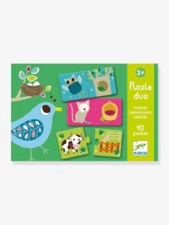 Puzzle Duo Habitat - DJECO Multicolore - Djeco -Magasin De Périphériques Pour Enfants puzzle duo habitat djeco 1