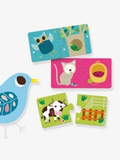 Puzzle Duo Habitat - DJECO Multicolore - Djeco -Magasin De Périphériques Pour Enfants puzzle duo habitat djeco 3