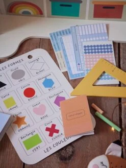 Salle De Classe Triptyque En Bois FSC® Multicolore - Vertbaudet -Magasin De Périphériques Pour Enfants salle de classe triptyque en bois fsc 2