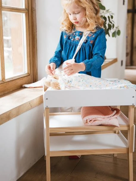 Table à Langer Pour Poupon En Bois FSC® Blanc - Vertbaudet 3 Table à Langer Pour Poupon En Bois FSC® Blanc - Vertbaudet