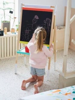 Tableau Pliable Et Réglable En Hauteur 3 En 1 En Bois FSC® Multicolore - Vertbaudet -Magasin De Périphériques Pour Enfants tableau pliable et reglable en hauteur 3 en 1 en bois fsc 2