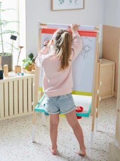 Tableau Pliable Et Réglable En Hauteur 3 En 1 En Bois FSC® Multicolore - Vertbaudet -Magasin De Périphériques Pour Enfants tableau pliable et reglable en hauteur 3 en 1 en bois fsc 3